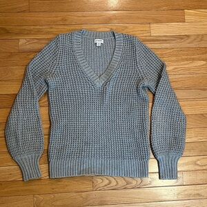 J. Crew Factory Women's Gray V-Neck Sweater